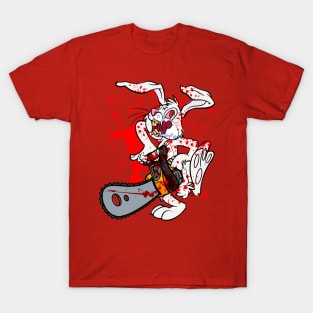 Chainsaw Bunny Cartoon T-Shirt